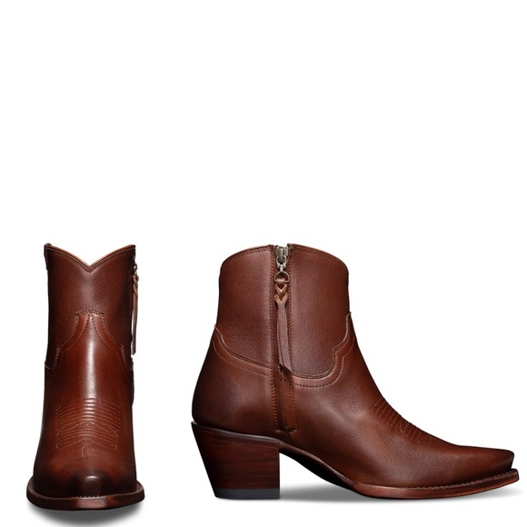 Tecovas Shoes - Tecovas Brown Leather Western Ankle Boots